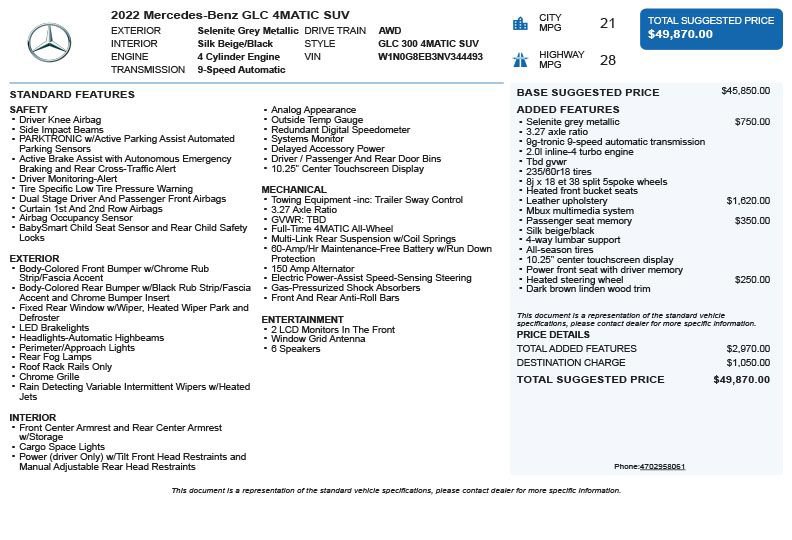 2022 Mercedes-Benz GLC 300 4MATIC