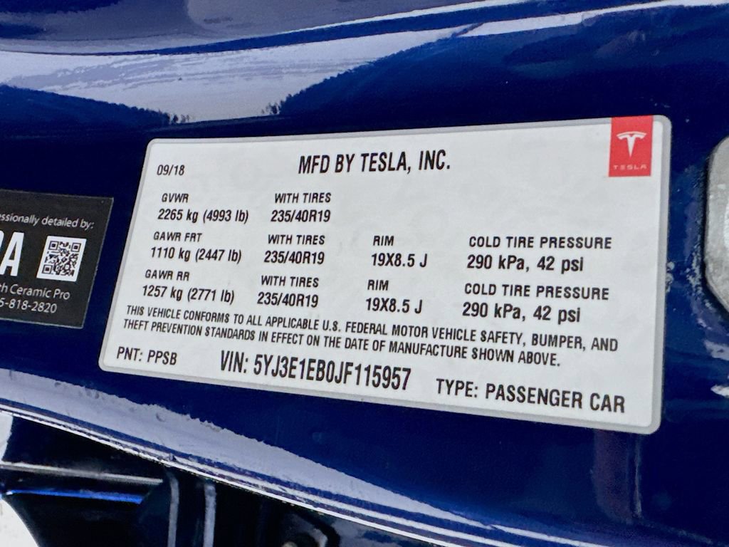 2018 Tesla Model 3 Long Range