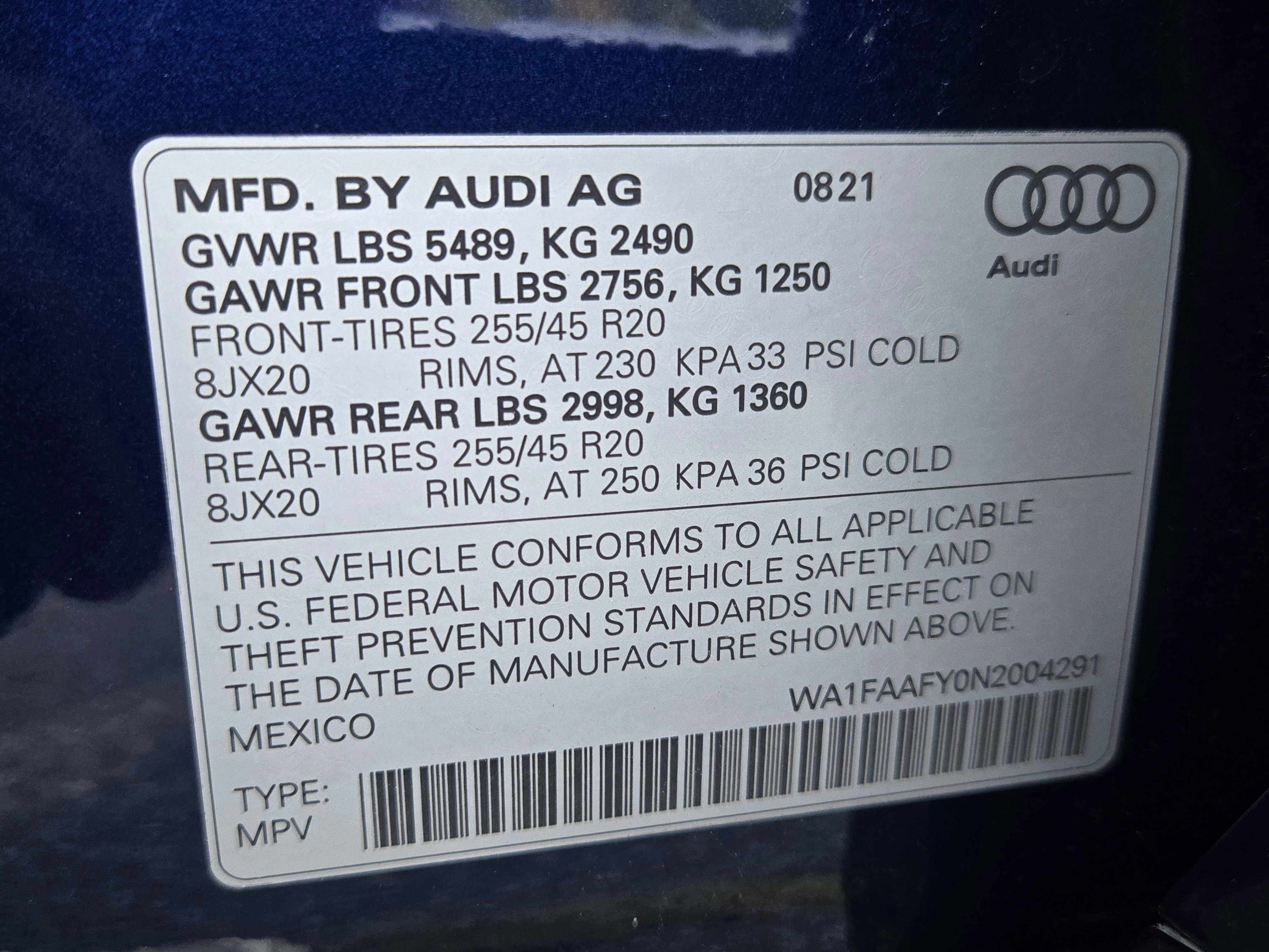 2022 Audi Q5 2.0T Prestige