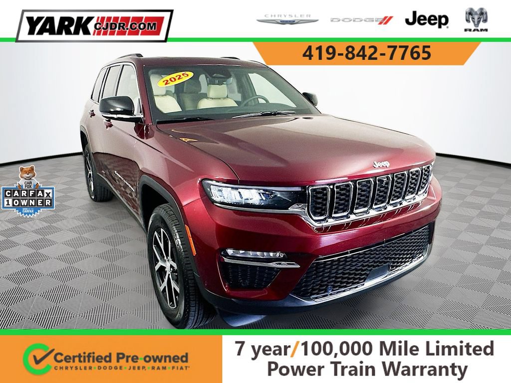 Certified 2025 Jeep Grand Cherokee Limited w/ Luxury Tech Group II
