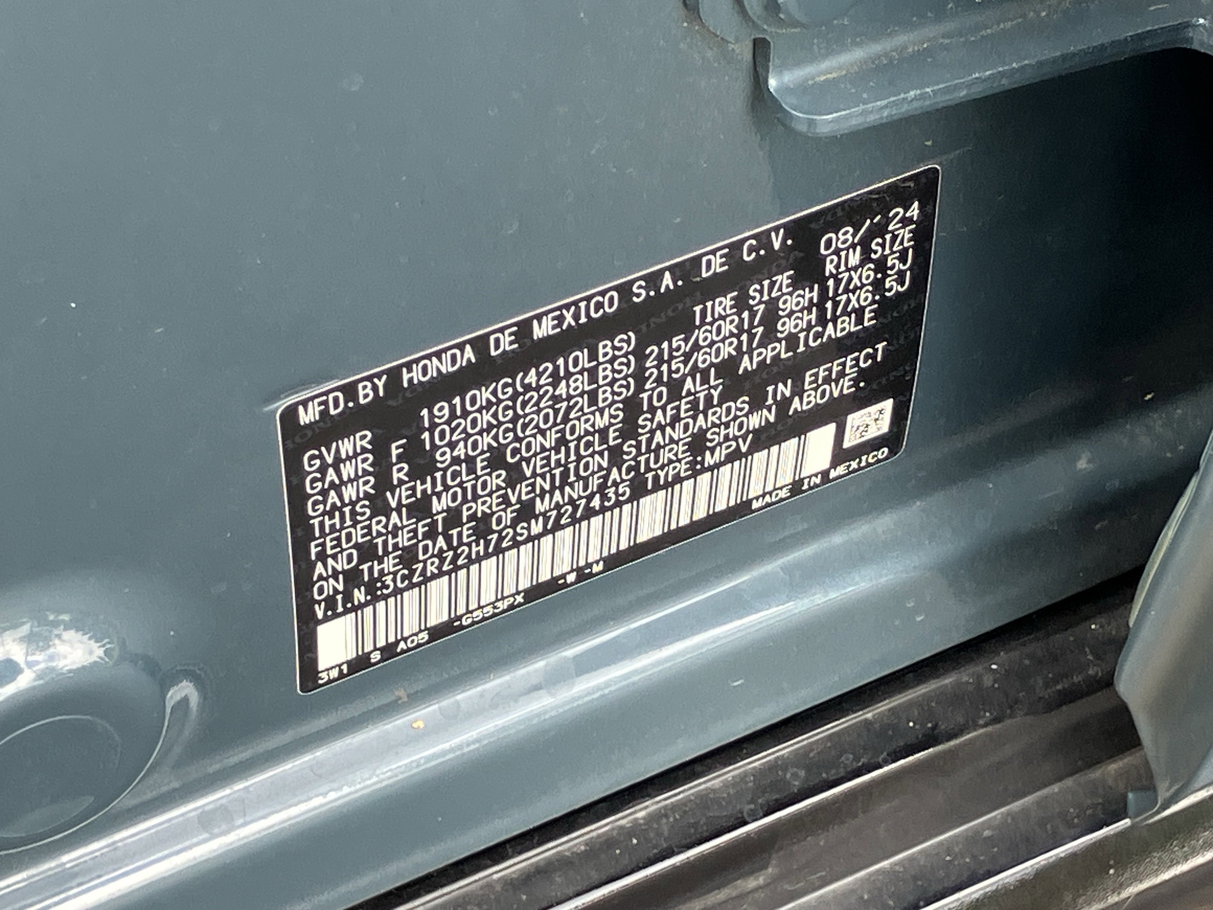 2025 Honda Hr-V EX-L