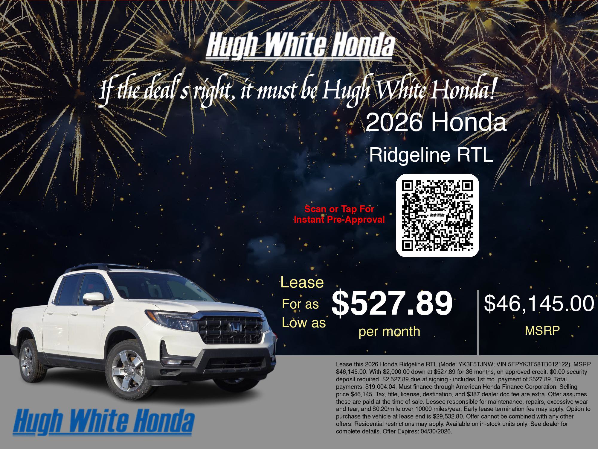 2026 Honda Ridgeline RTL