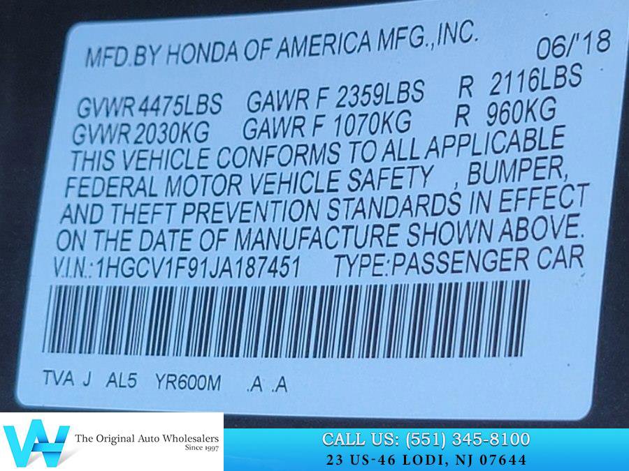 2018 Honda Accord Touring