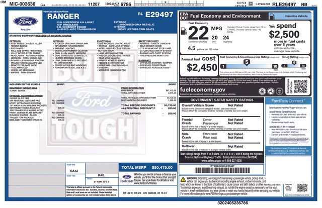 2024 Ford Ranger Lariat
