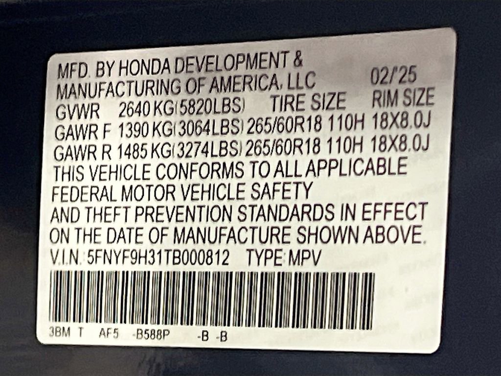 2026 Honda Passport RTL