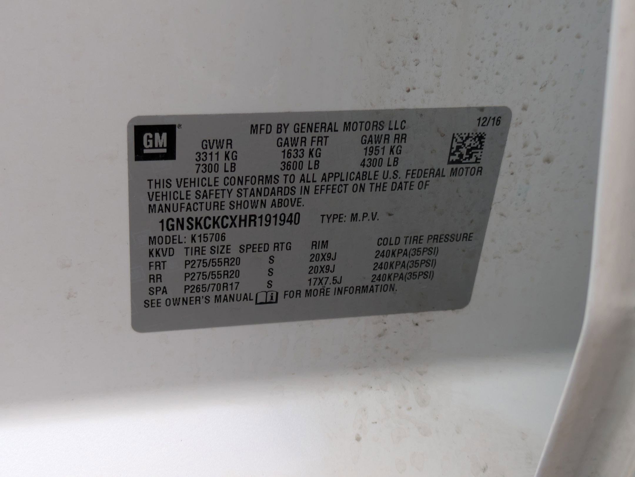 2017 Chevrolet Tahoe Premier