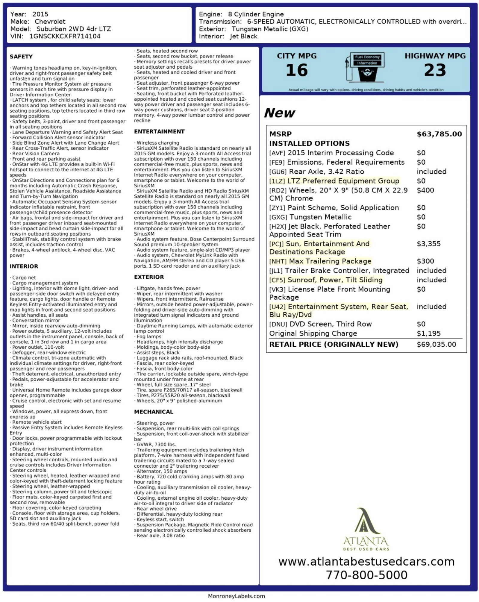 2015 Chevrolet Suburban LTZ