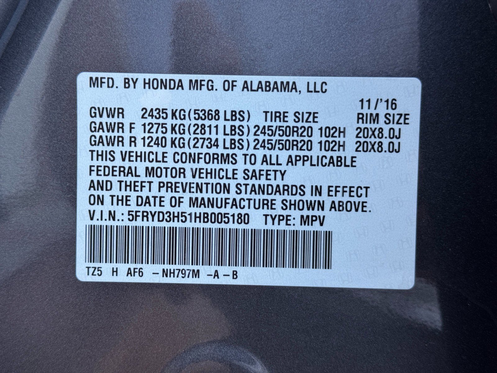 2017 Acura MDX FWD w/ Technology Package