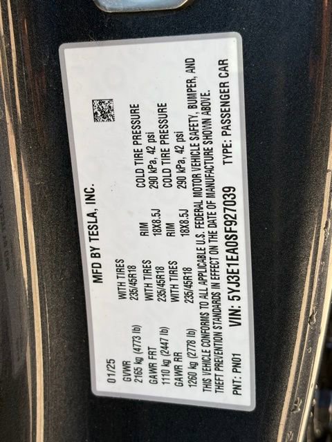 2025 Tesla Model 3 Long Range