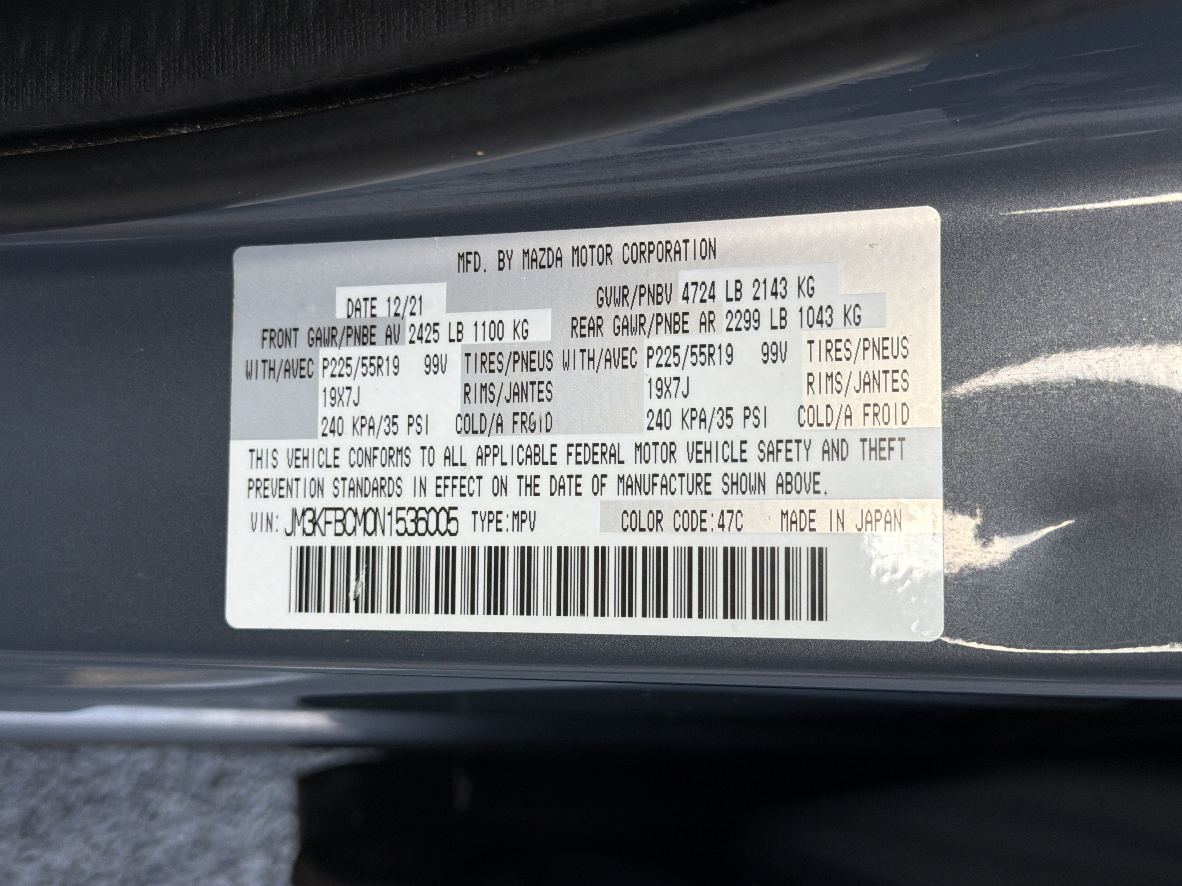 2022 MAZDA Cx-5 Carbon Edition