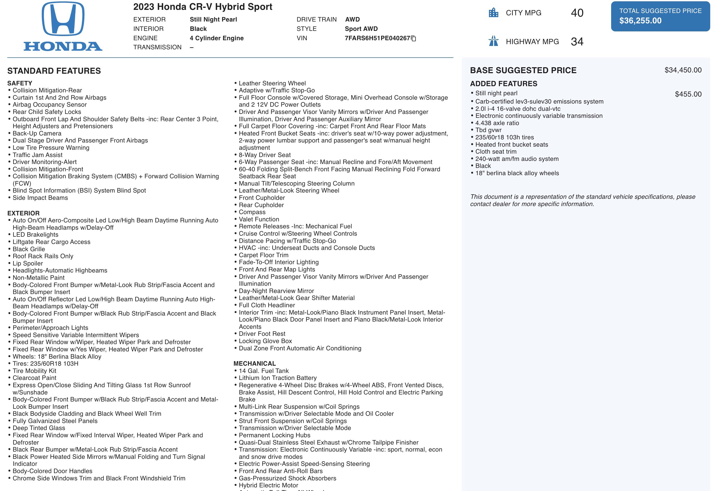 2023 Honda Cr-V Sport