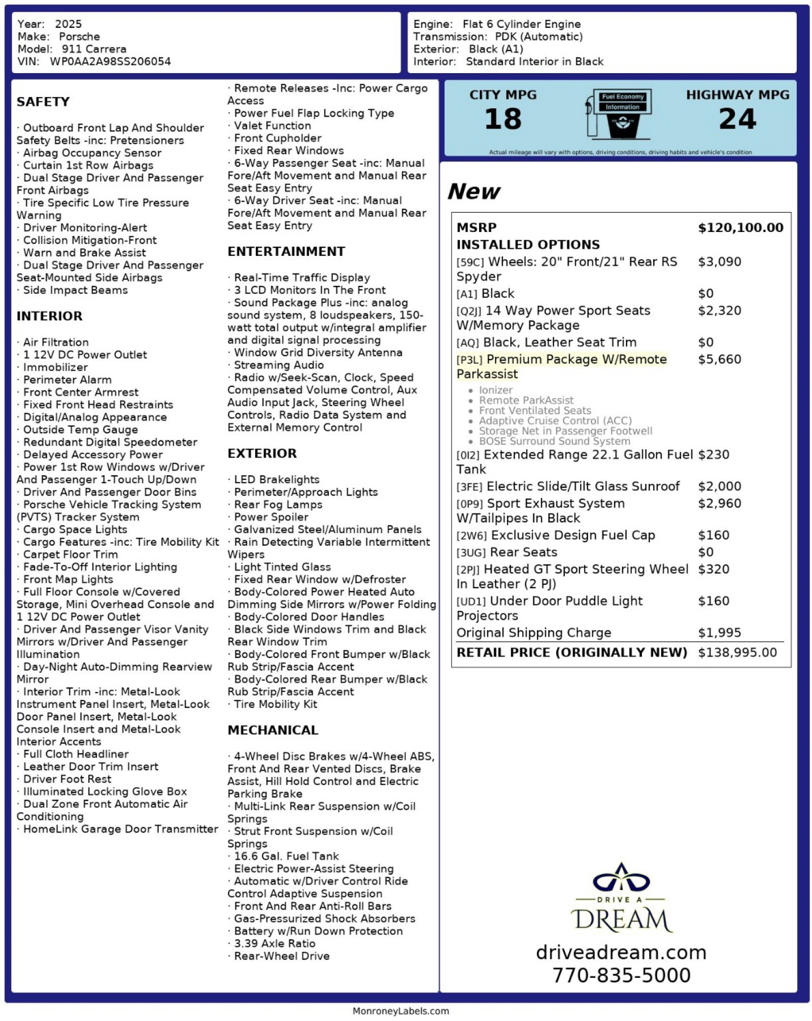 2025 Porsche 911 Carrera