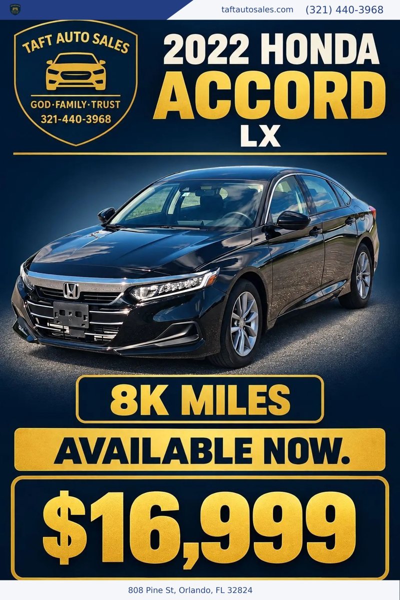 Used 2022 Honda Accord LX