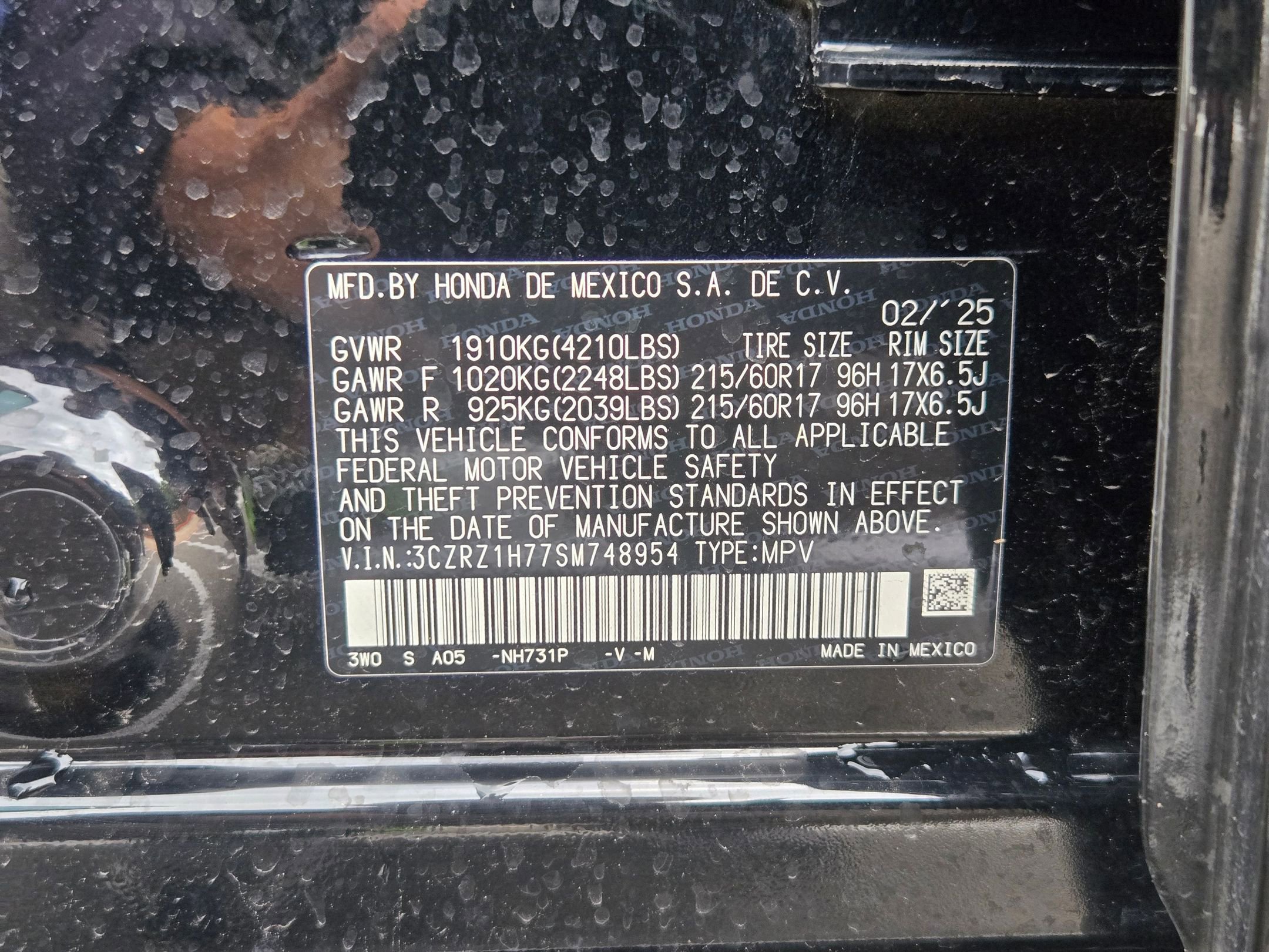 2025 Honda HR-V EX-L