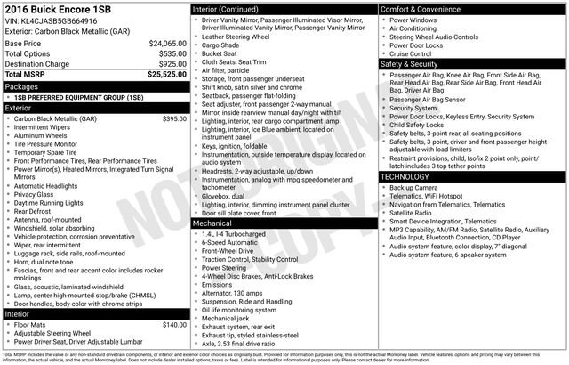 2016 Buick Encore FWD