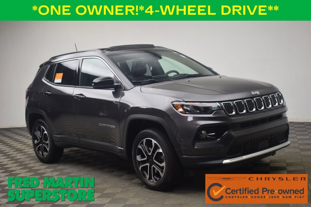 Certified 2023 Jeep Compass Limited w/ Sun and Sound Group