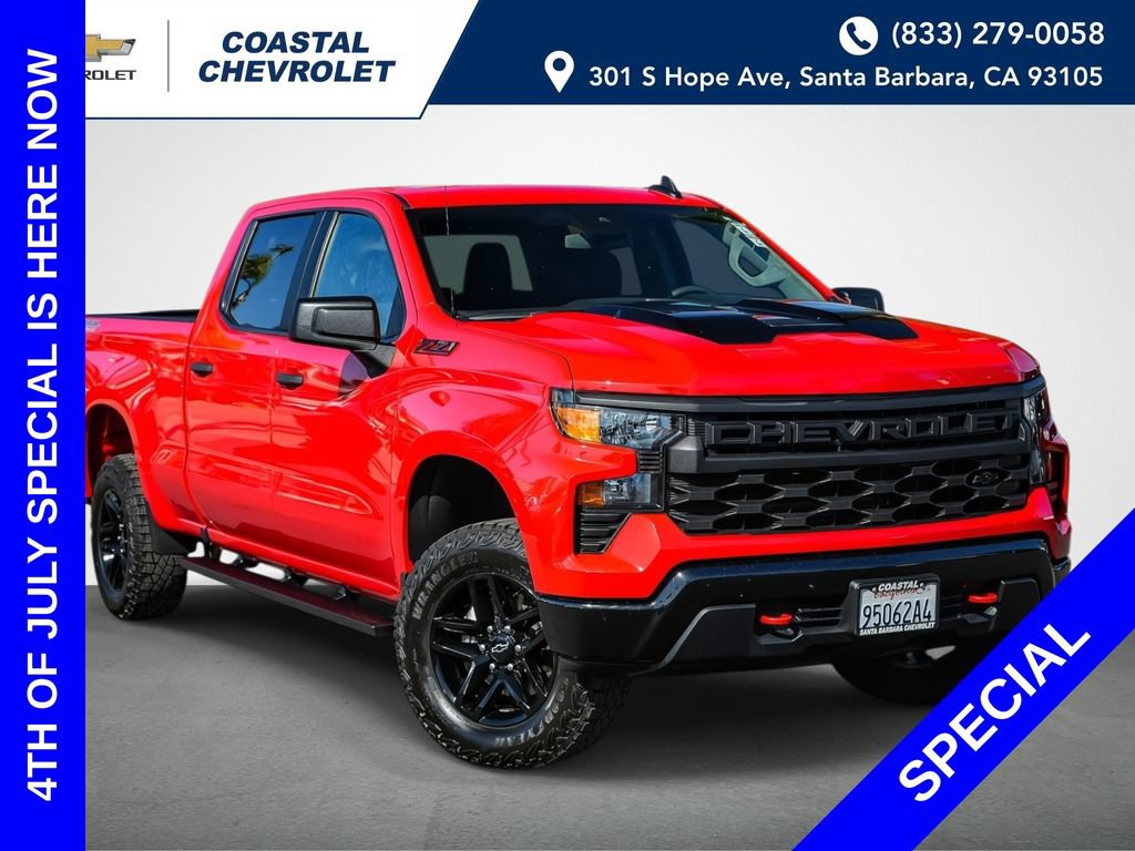 Used 2024 Chevrolet Silverado 1500 Custom Trail Boss w/ LPO, Dark Essentials Package