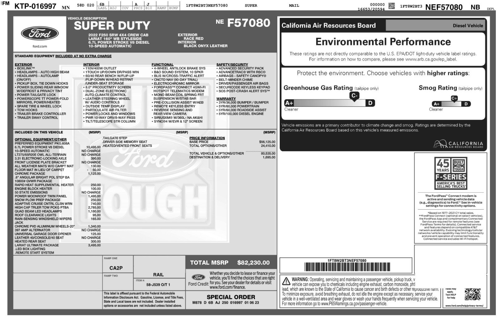 2022 Ford F250 Lariat