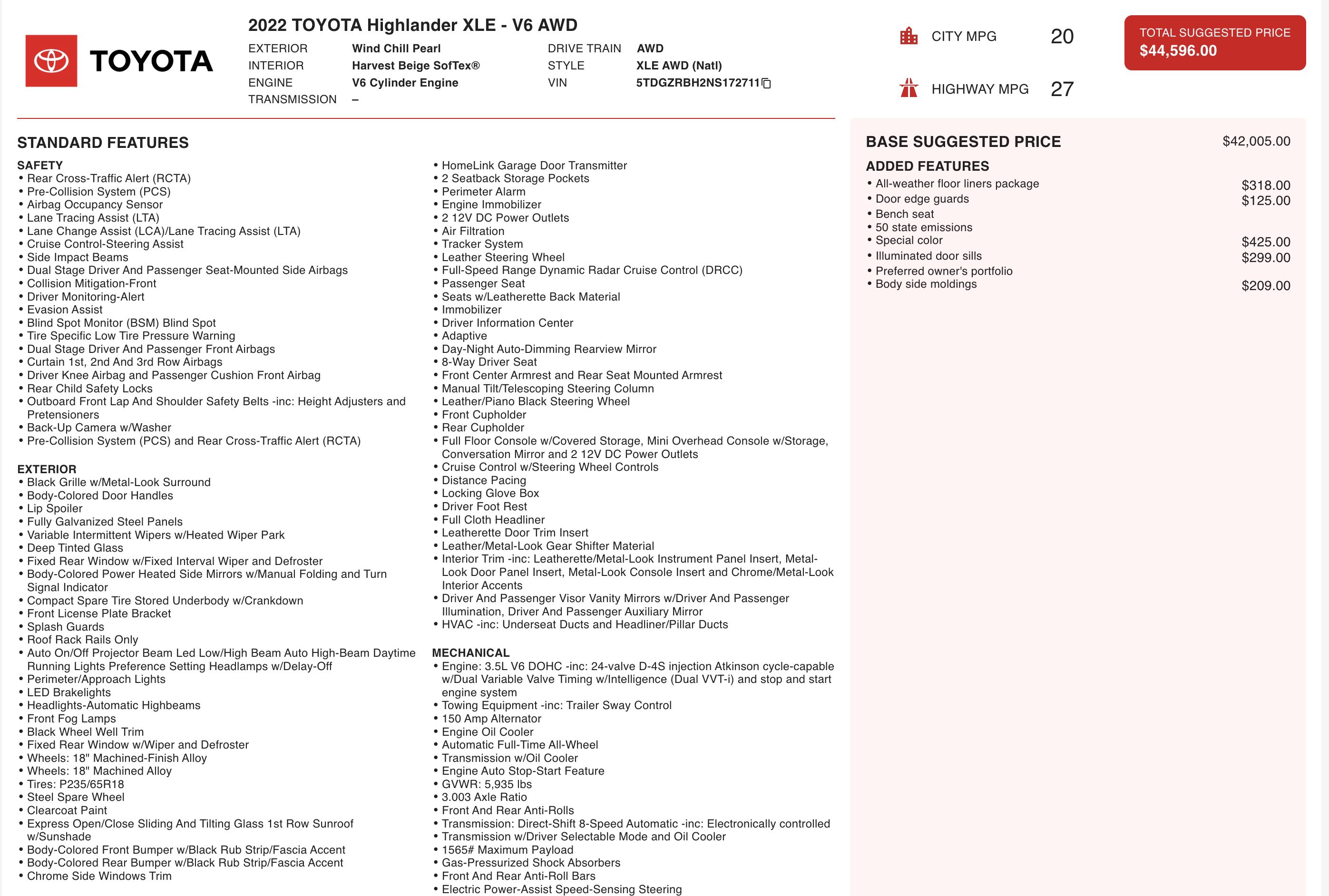 2022 Toyota Highlander XLE