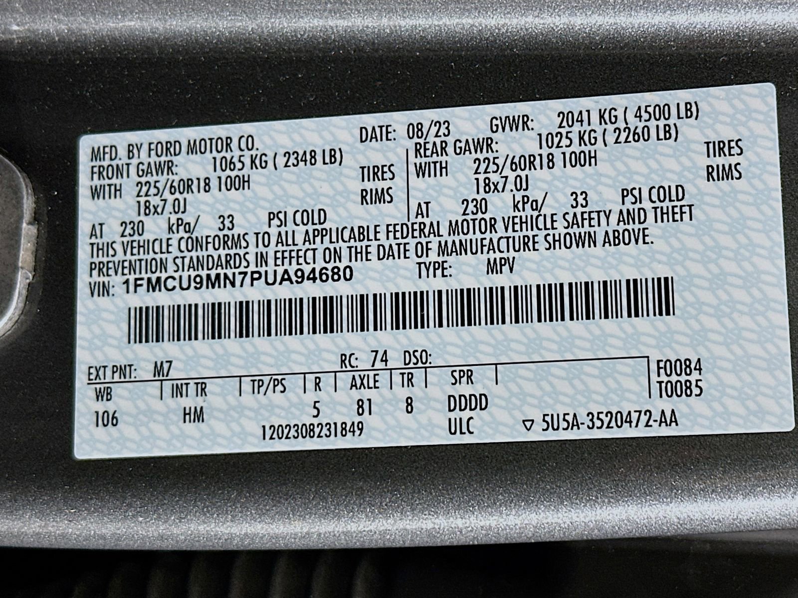 2023 Ford Escape ST-Line