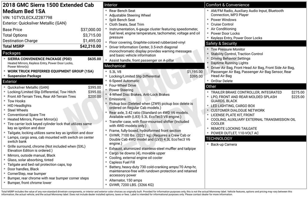 2018 GMC Sierra 1500 4x4 Double Cab