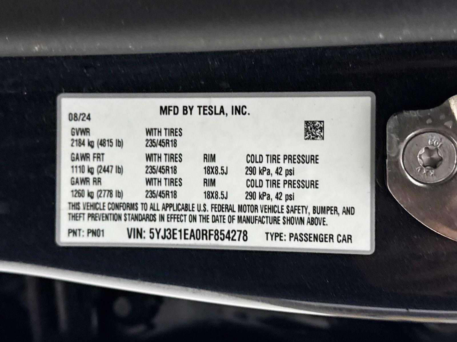 2024 Tesla Model 3 Long Range