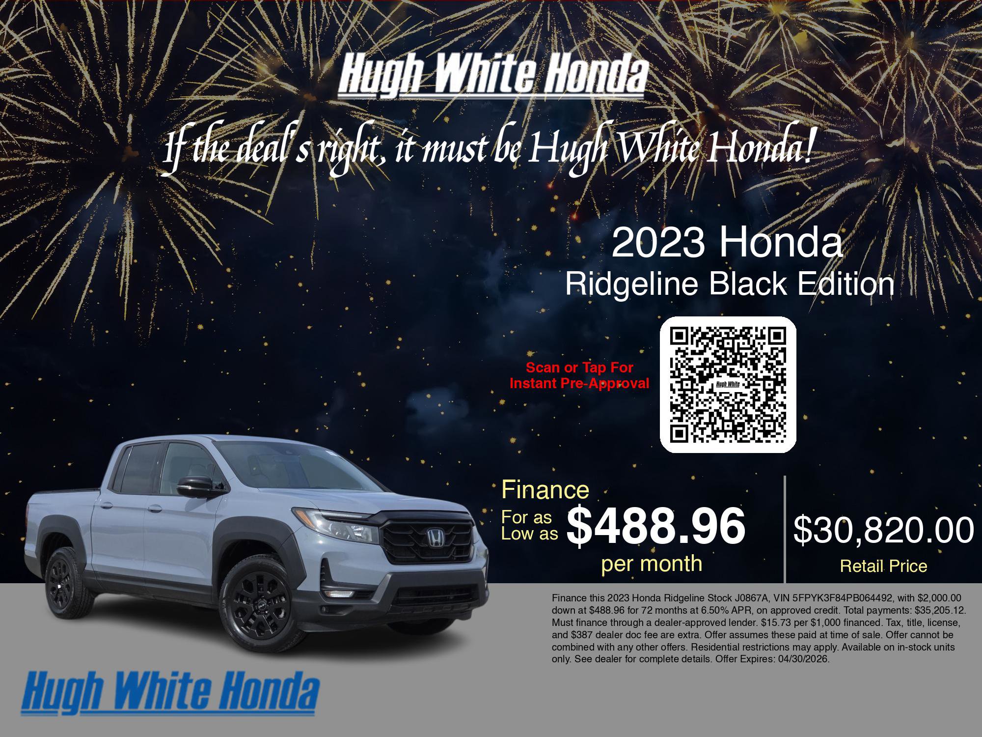 2023 Honda Ridgeline Black Edition