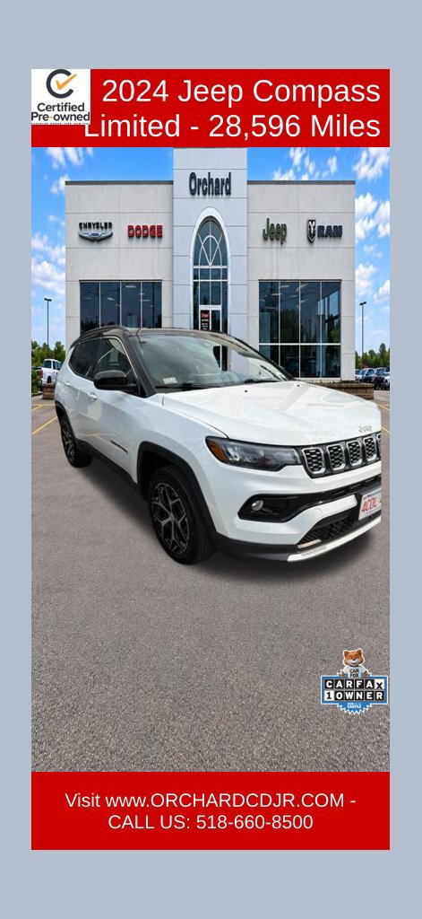 Used 2024 Jeep Compass Limited w/ Sun and Sound Group