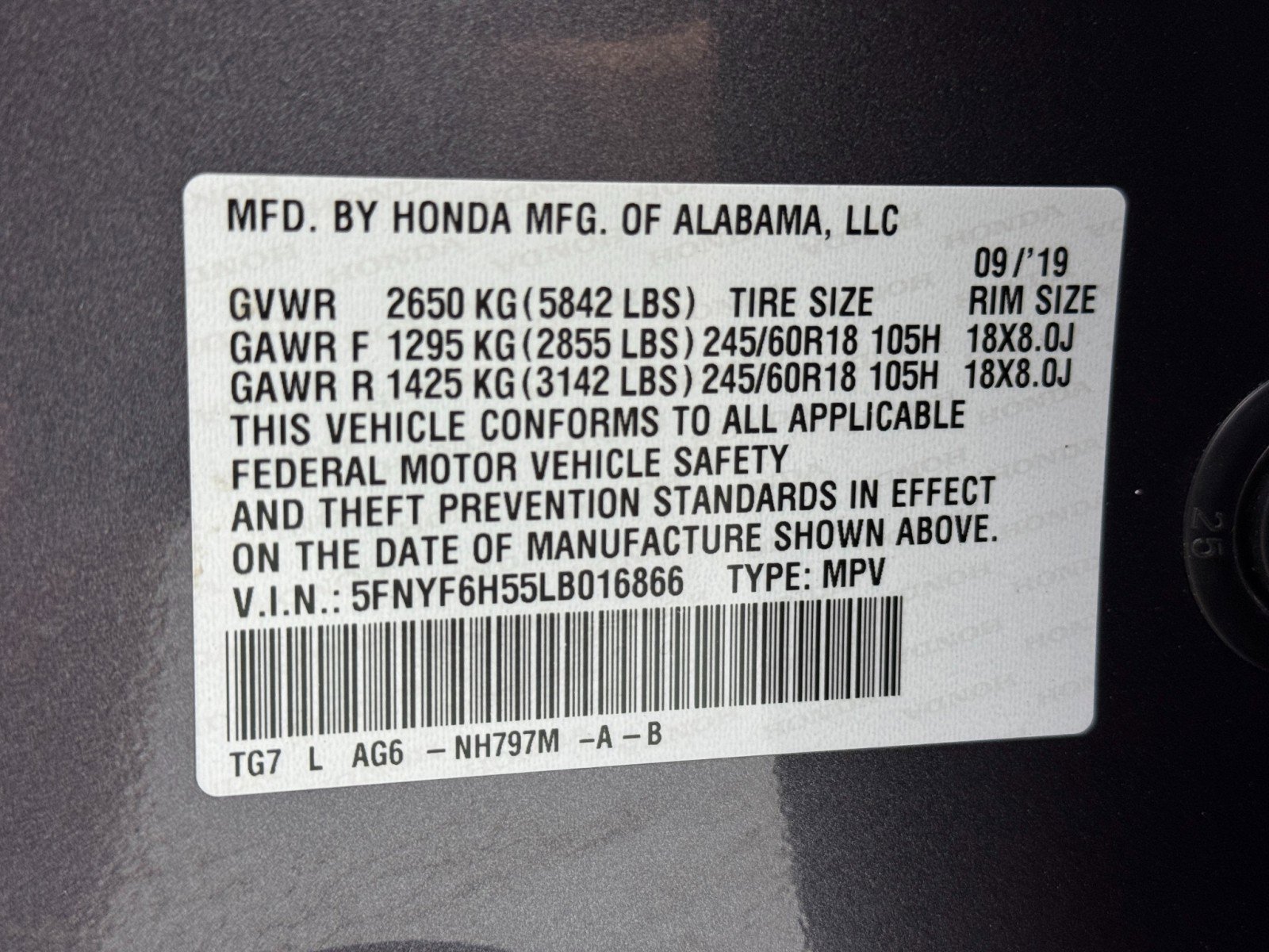 2020 Honda Pilot EX-L