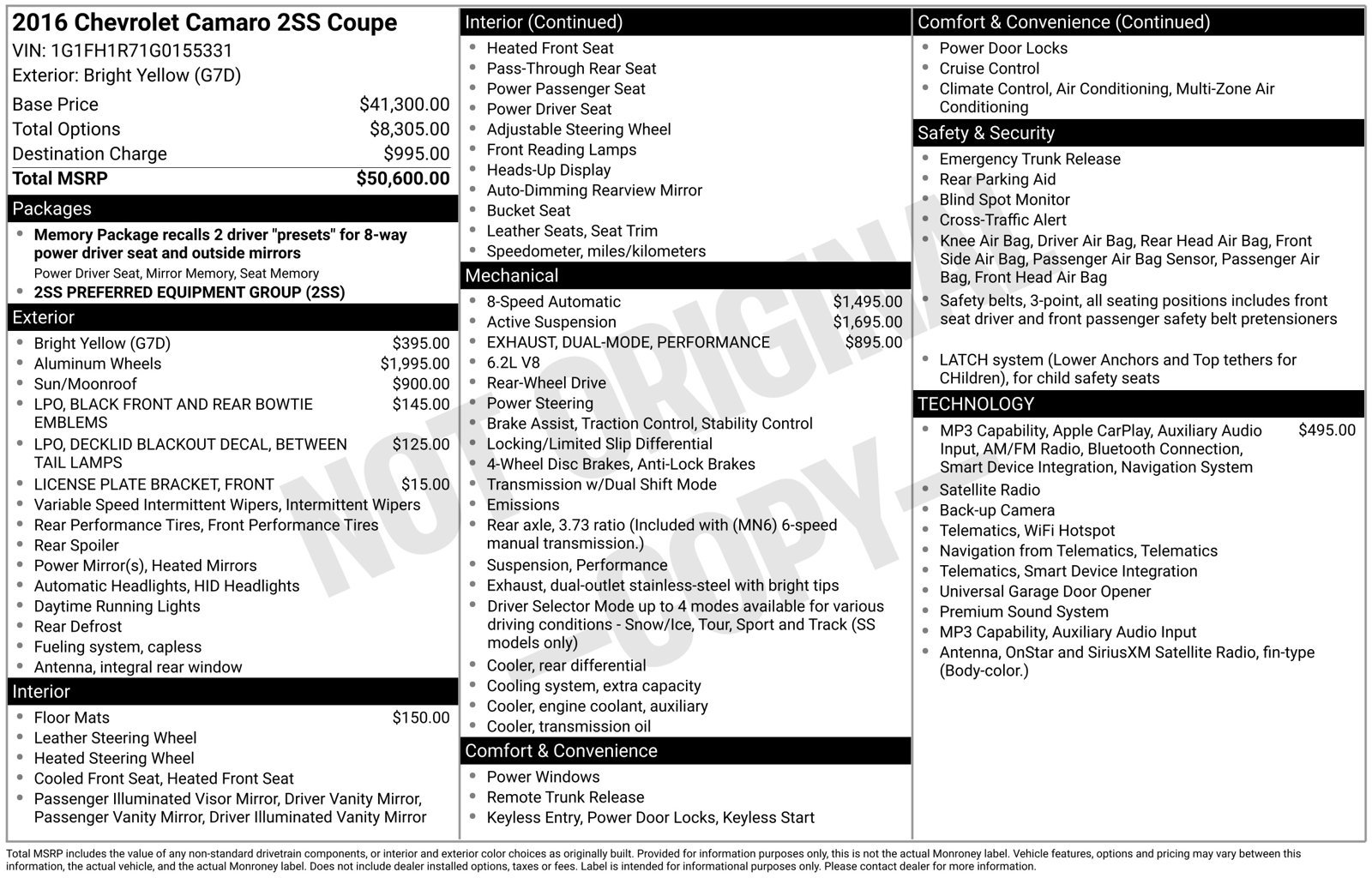 Used 2016 Chevrolet Camaro SS