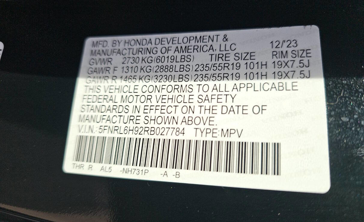 2024 Honda Odyssey Elite