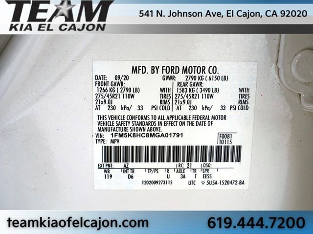 2021 Ford Explorer Platinum