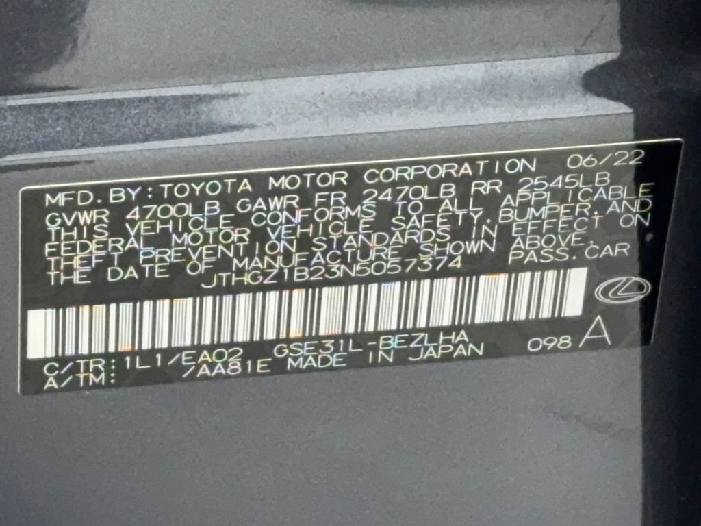 2022 Lexus IS 350 F Sport