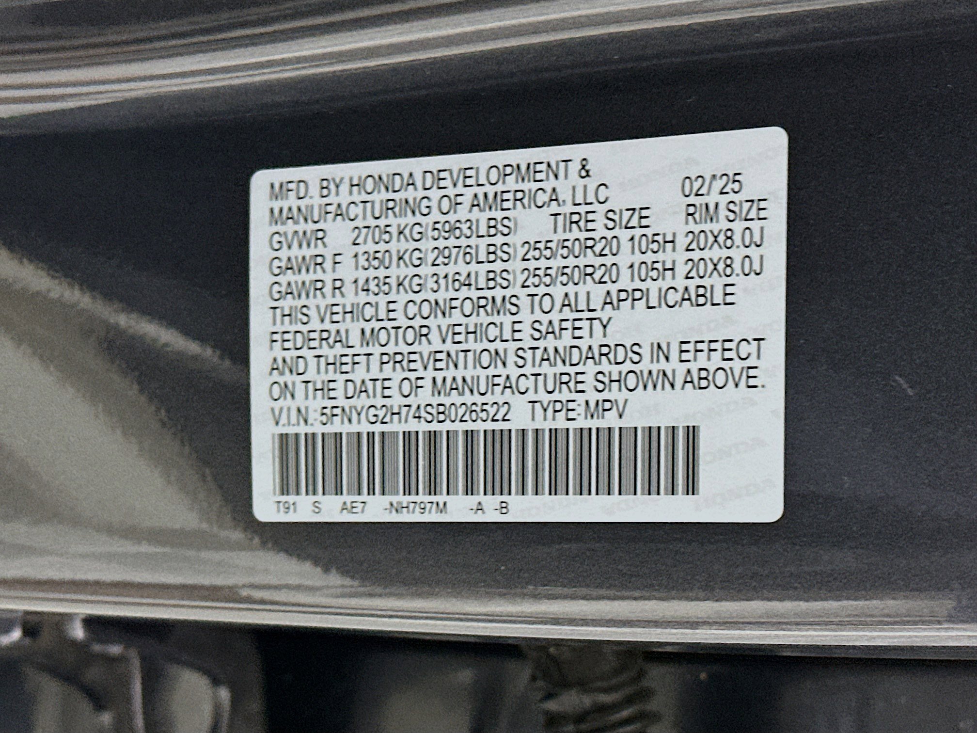 2025 Honda Pilot Touring