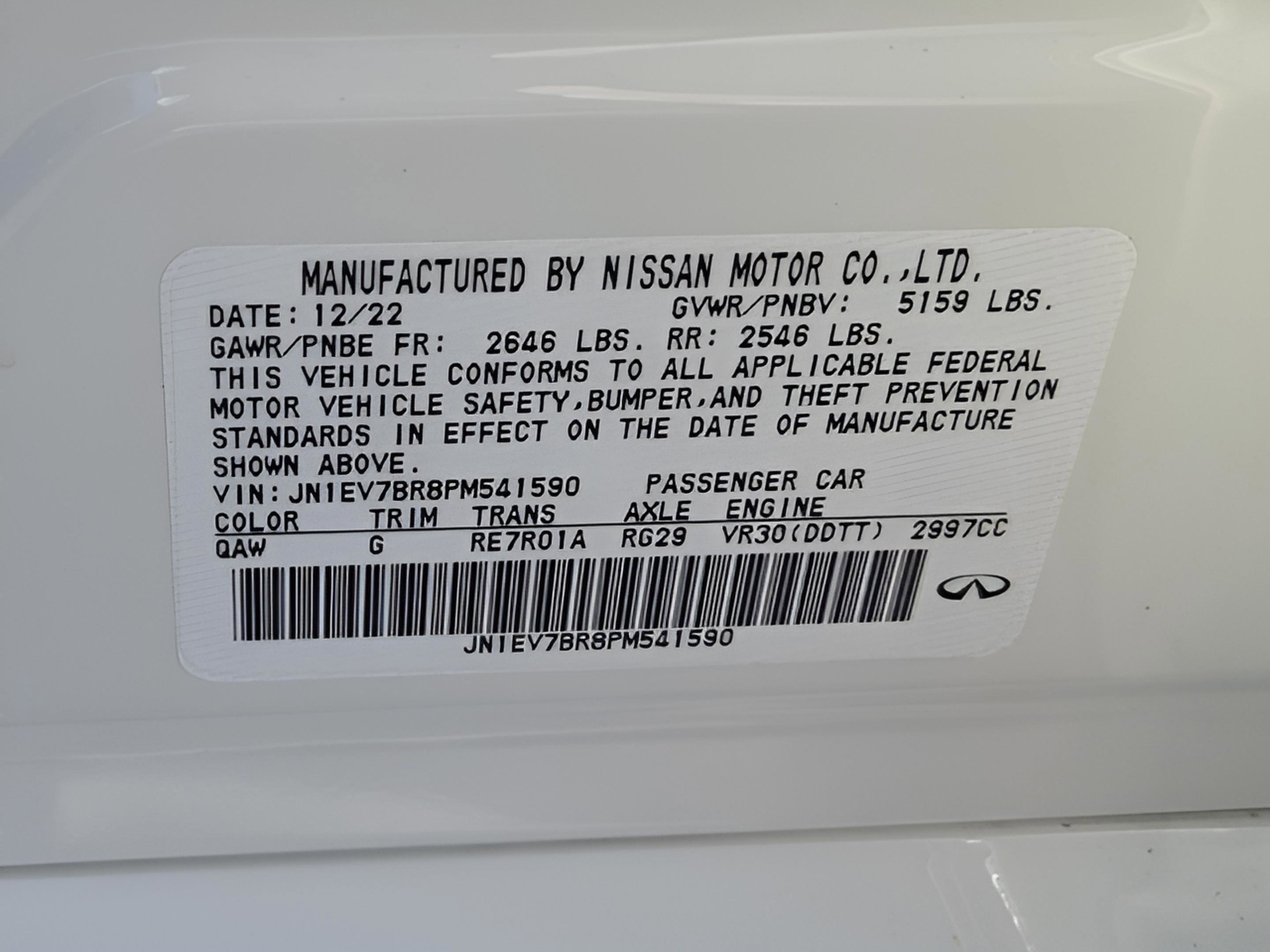 2023 INFINITI Q50 Luxe