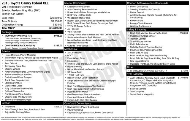 2015 Toyota Camry XLE