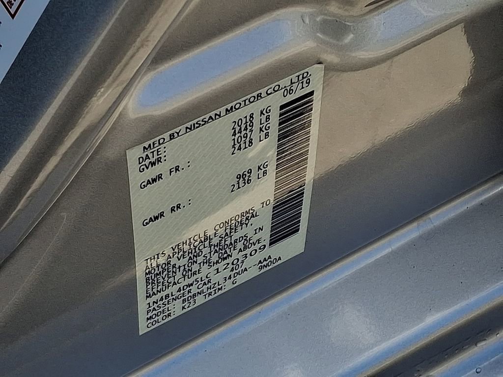 2020 Nissan Altima 2.5 SV