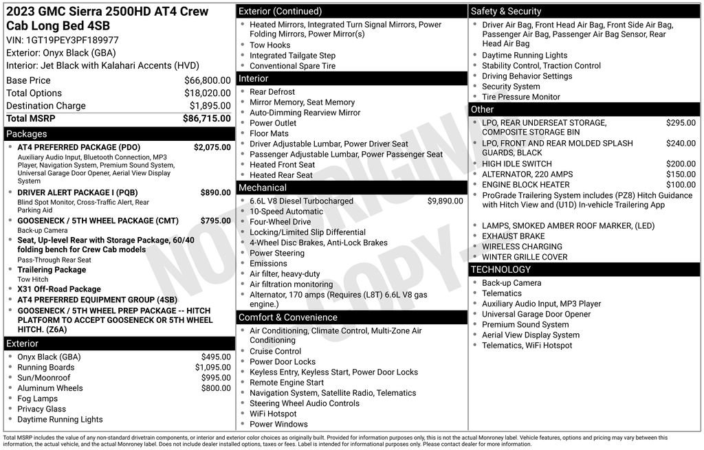 2023 GMC Sierra 2500 AT4