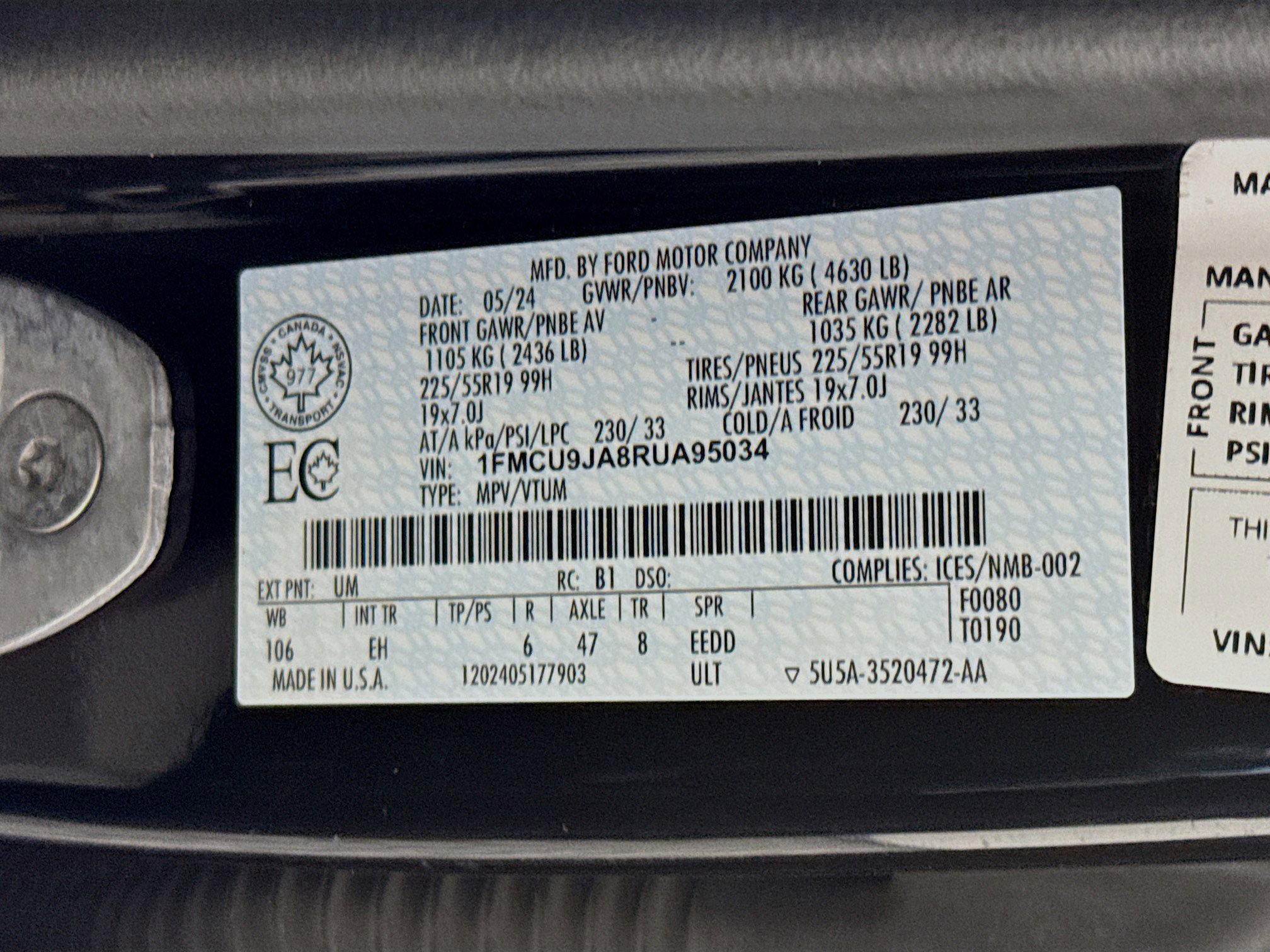 2024 Ford Escape Platinum