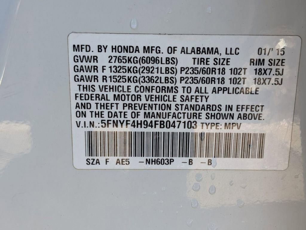 2015 Honda Pilot Touring