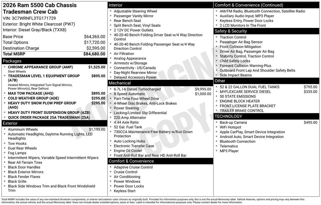 2026 RAM 5500 Tradesman