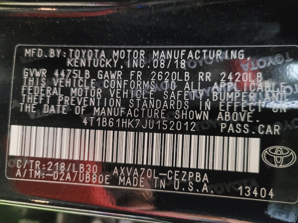 2018 Toyota Camry XSE