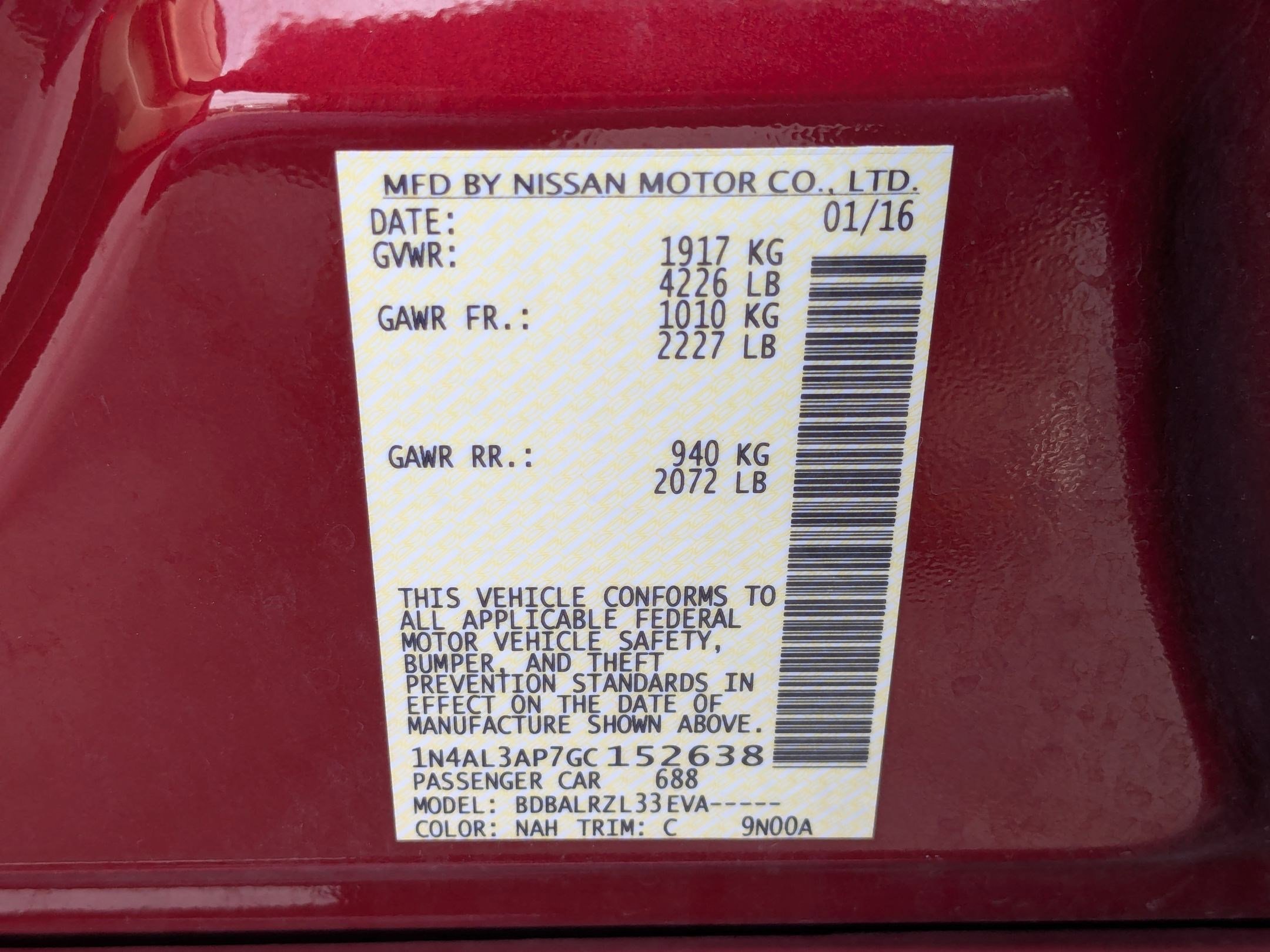 2016 Nissan Altima 2.5 SL