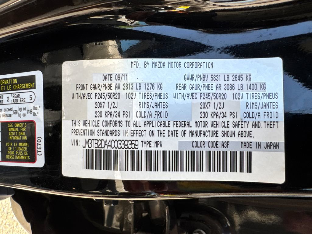 2012 MAZDA Cx-9 Grand Touring