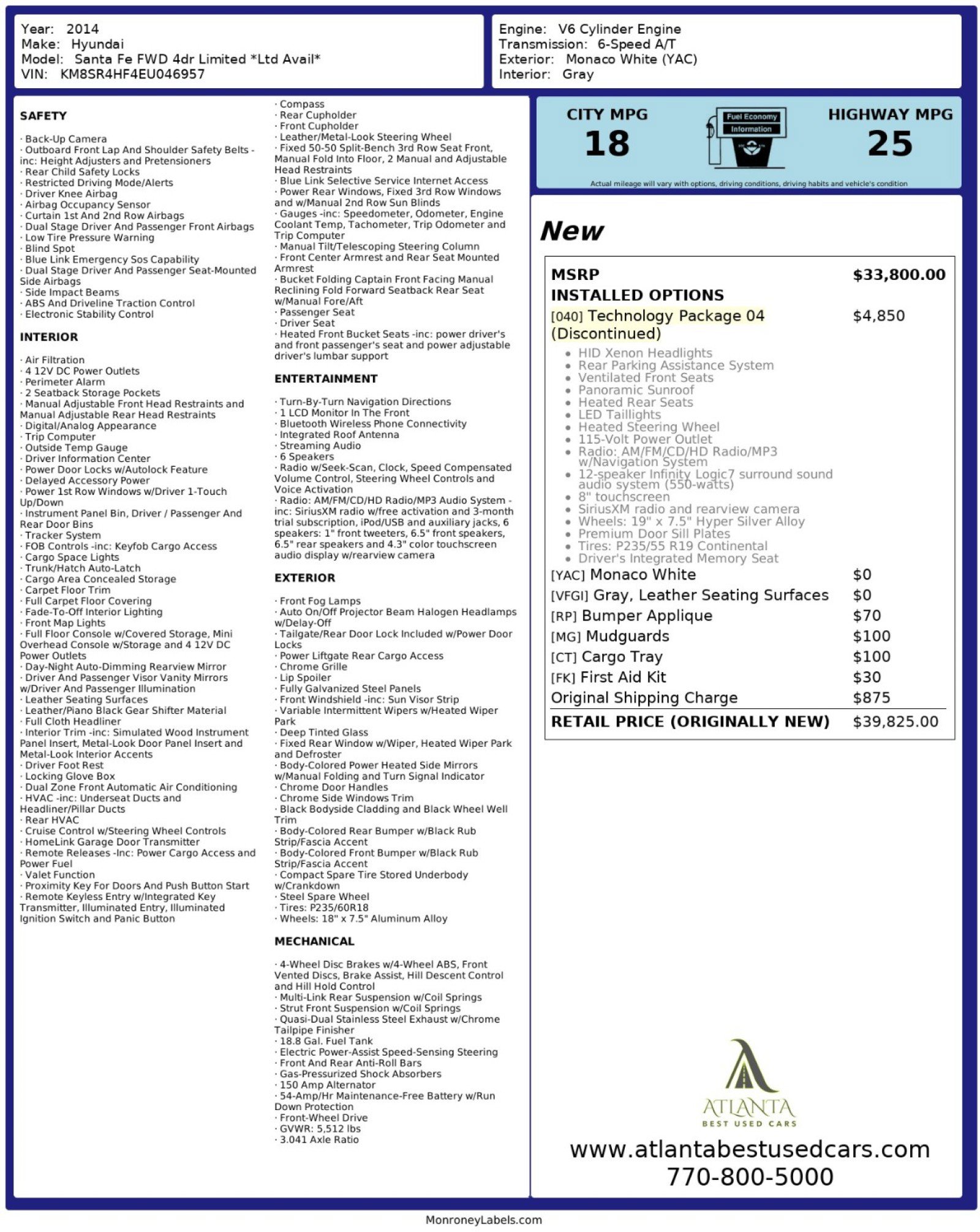 2014 Hyundai Santa Fe Limited