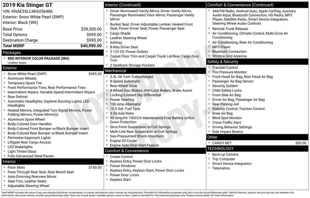 2019 Kia Stinger GT