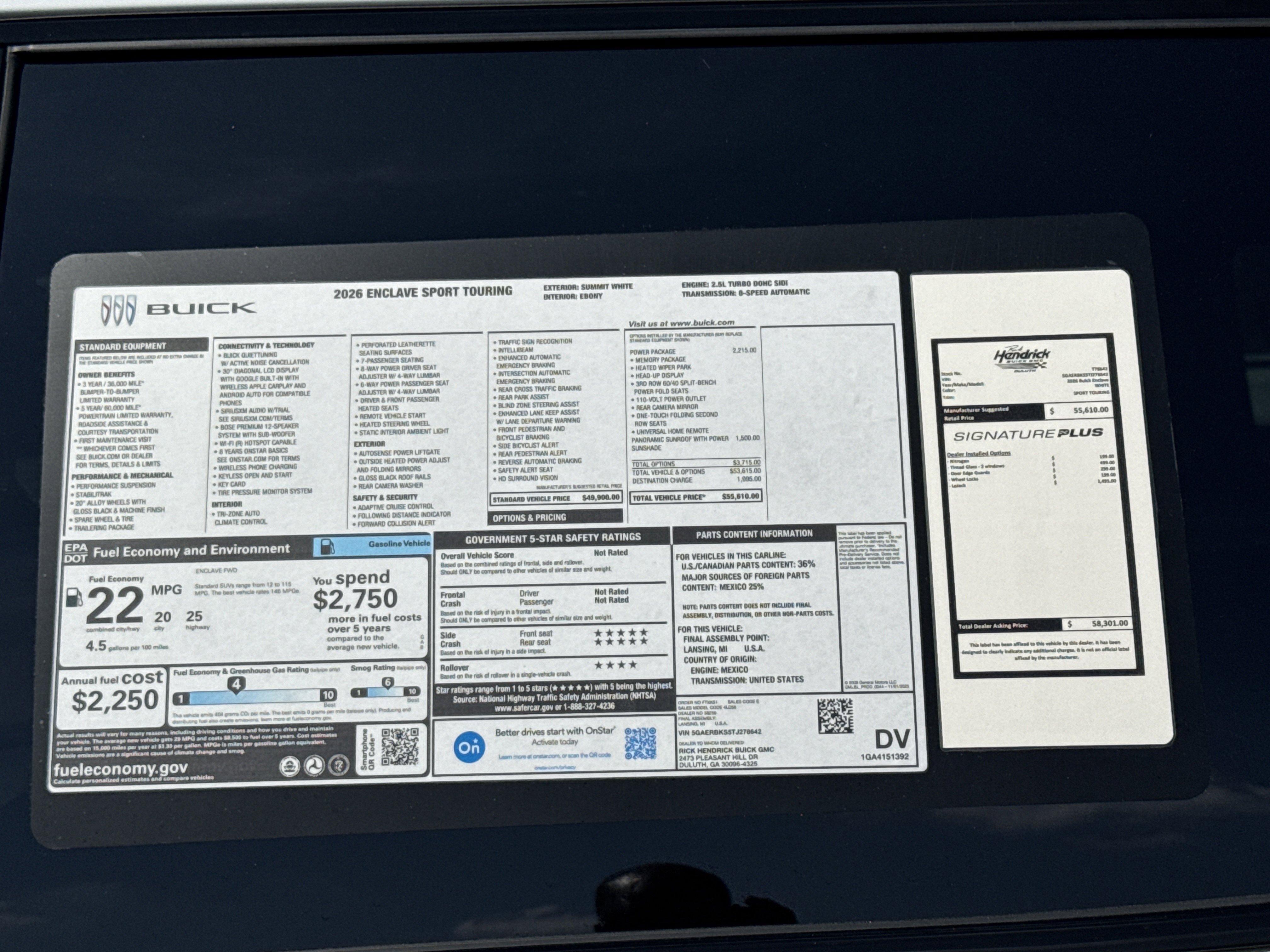 2026 Buick Enclave Sport Touring