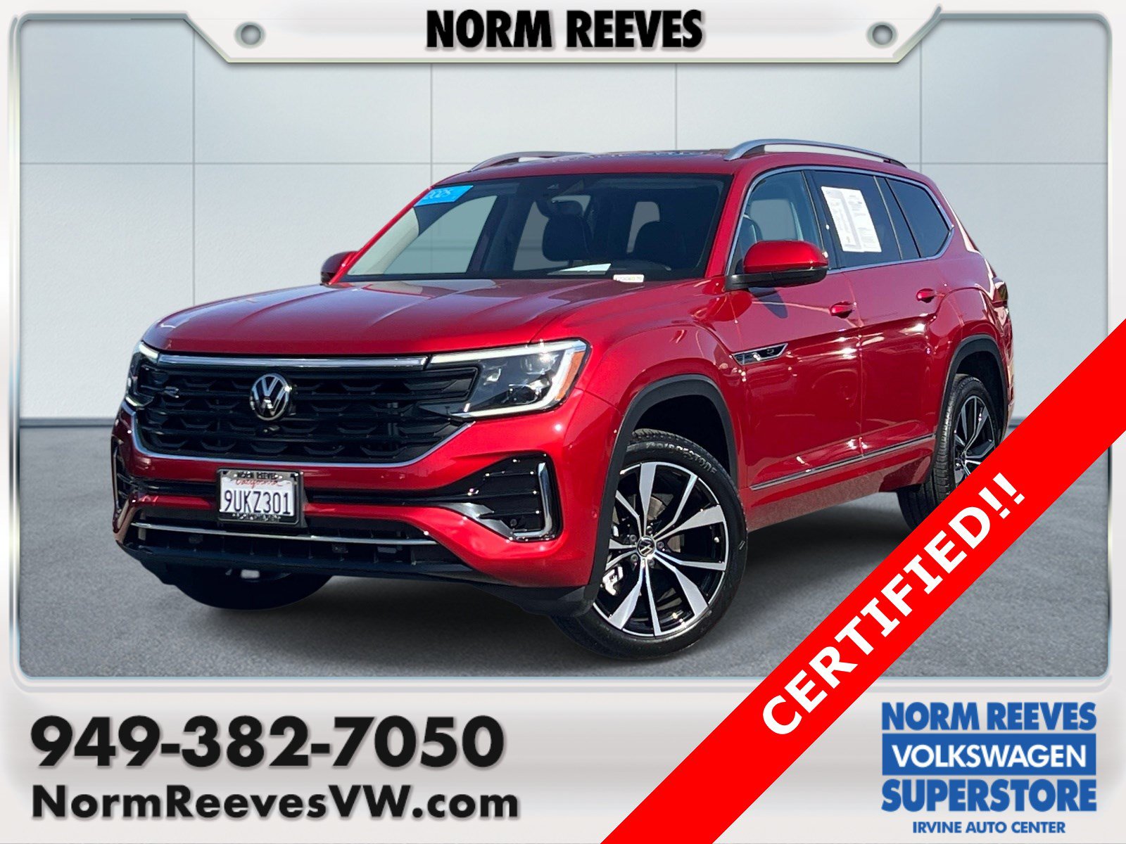 Certified 2025 Volkswagen Atlas SEL Premium R-Line