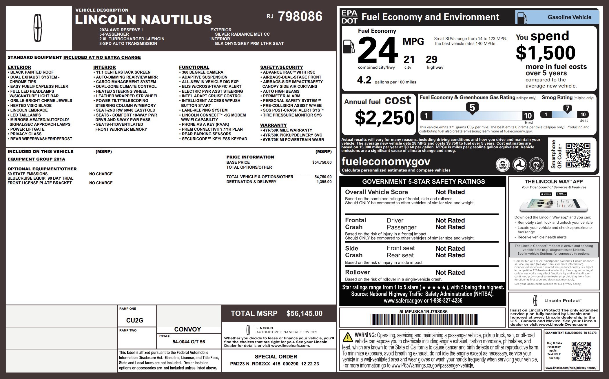 2024 Lincoln Nautilus Reserve