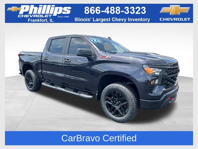 Certified 2022 Chevrolet Silverado 1500 Custom Trail Boss w/ LPO, Dark Essentials Package
